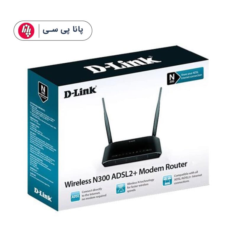 مودم و روتر بی سیم +ADSL2 مدل D-Link N300 DSL-2740U
